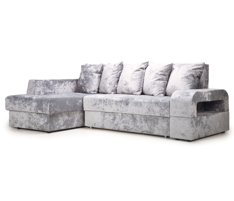 Диваны угловые в гостиную, Угловой диван Марго 1 (левый), велюр