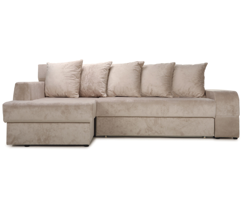 Диваны угловые в гостиную, Угловой диван Марго 1 (левый), велюр