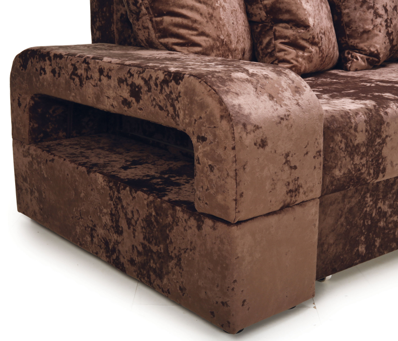 Диваны угловые в гостиную, Угловой диван Марго 1 (правый), велюр