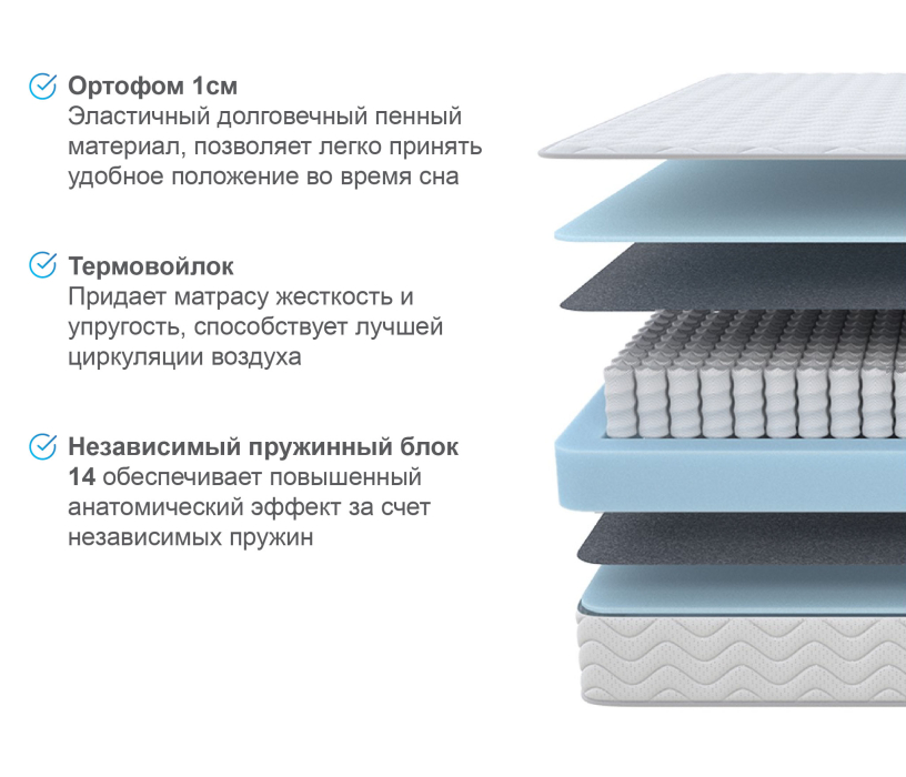 Другие размеры, Матрас Орматек Идеал 90*190