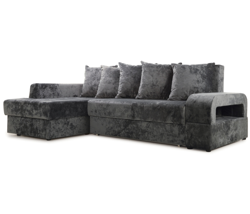 Диваны угловые в гостиную, Угловой диван Марго 1 (левый), велюр