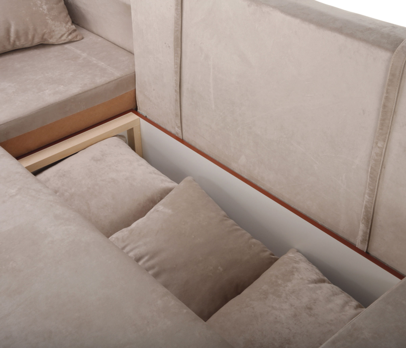 Диваны угловые в гостиную, Угловой диван Марго 1 (левый), велюр