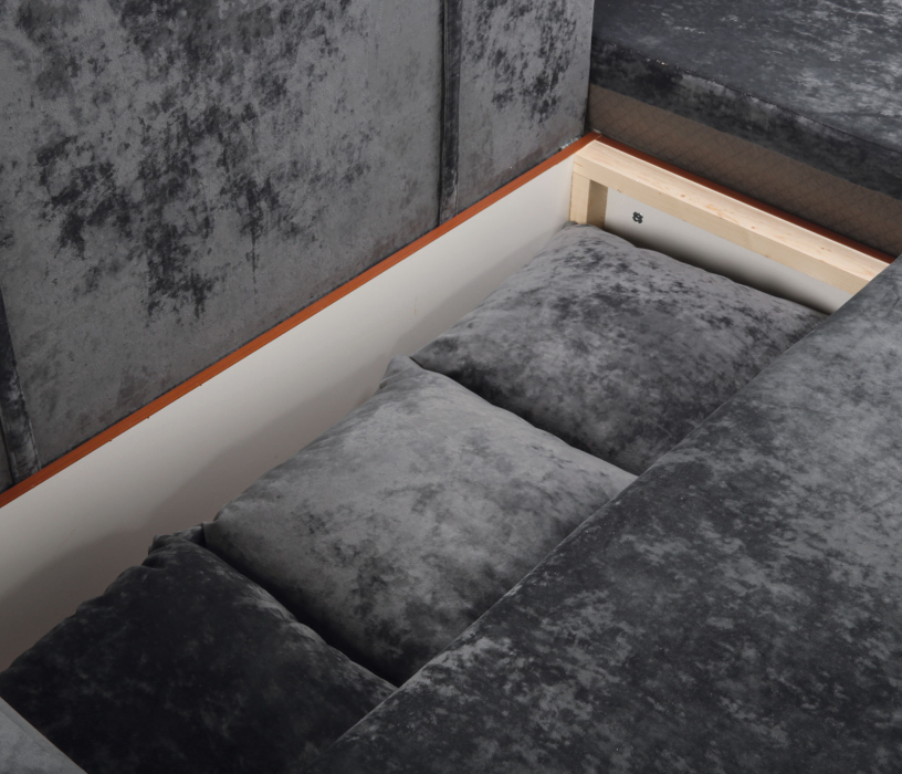 Диваны угловые в гостиную, Угловой диван Марго 1 (правый), велюр