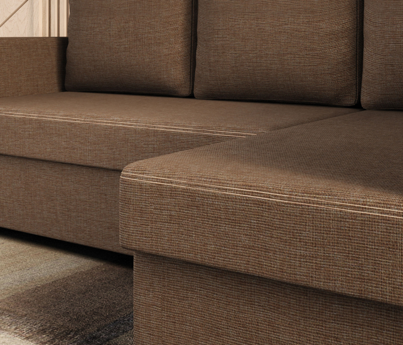 Диваны угловые в гостиную, Угловой диван Джессика 2 правый (УП), рогожка