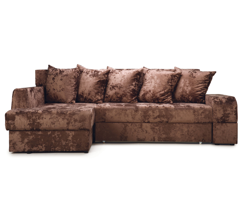 Диваны угловые в гостиную, Угловой диван Марго 1 (левый), велюр