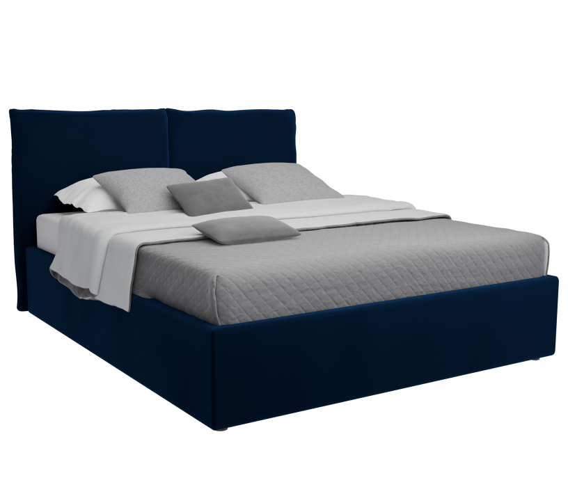 Кровати 160 см, Кровать  Виченца (160 х 200), велюр